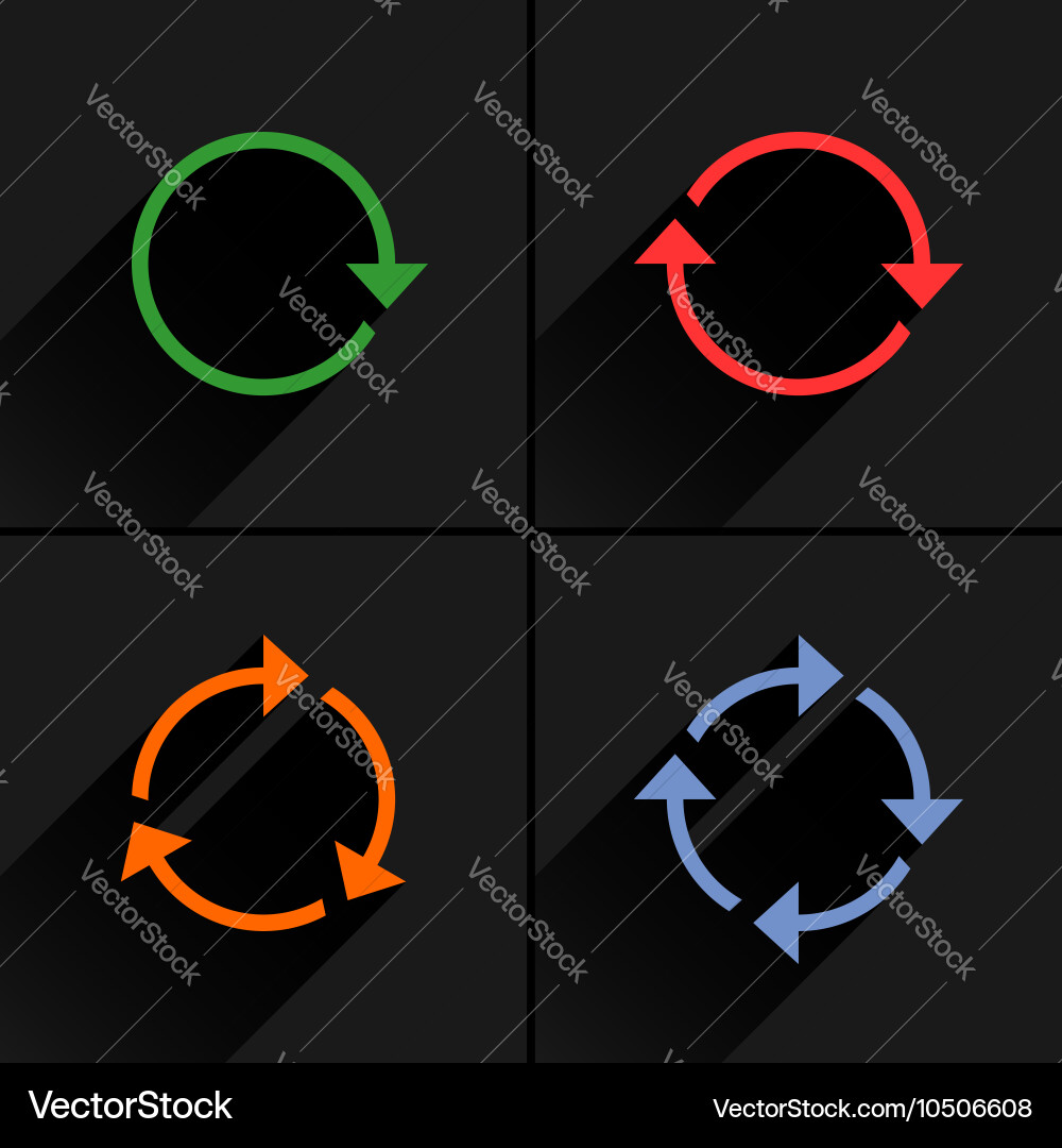 Color arrow loop refresh reload rotation icon vector image