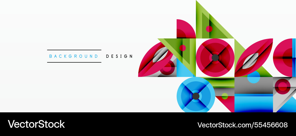 Dynamic geometric composition with sharp angles Vector Image
