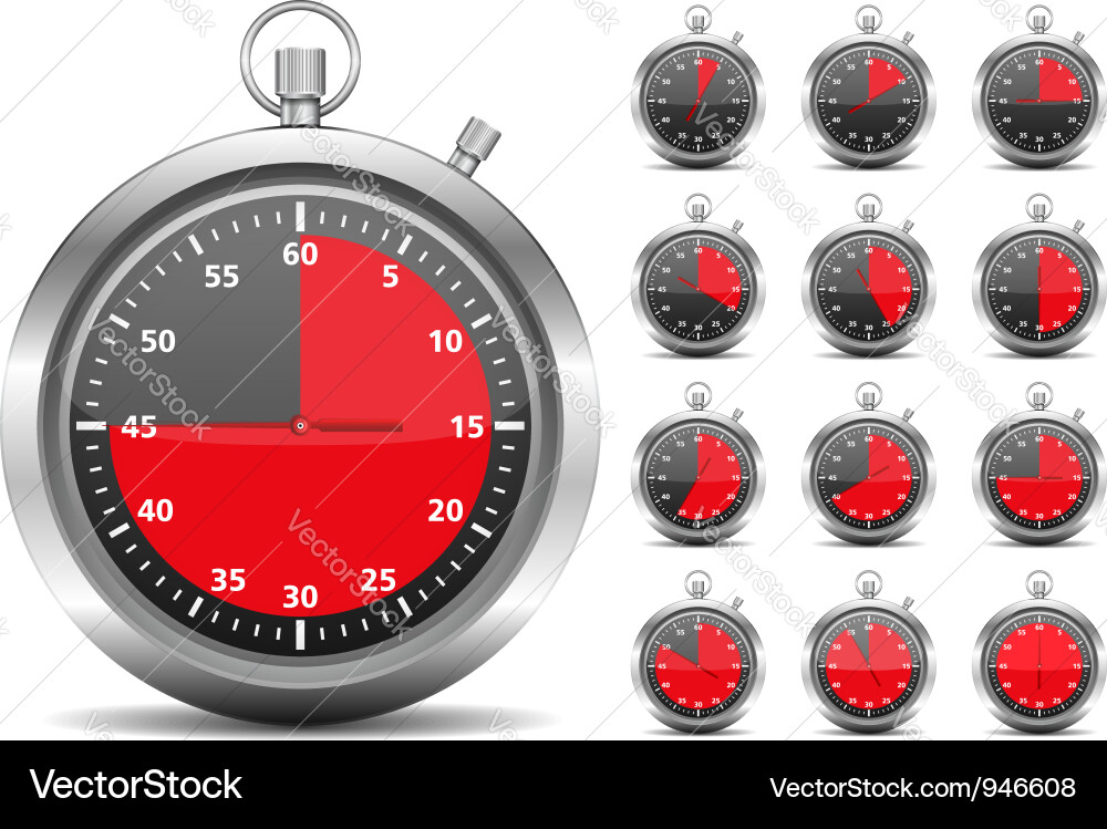 Red timers Vector Image