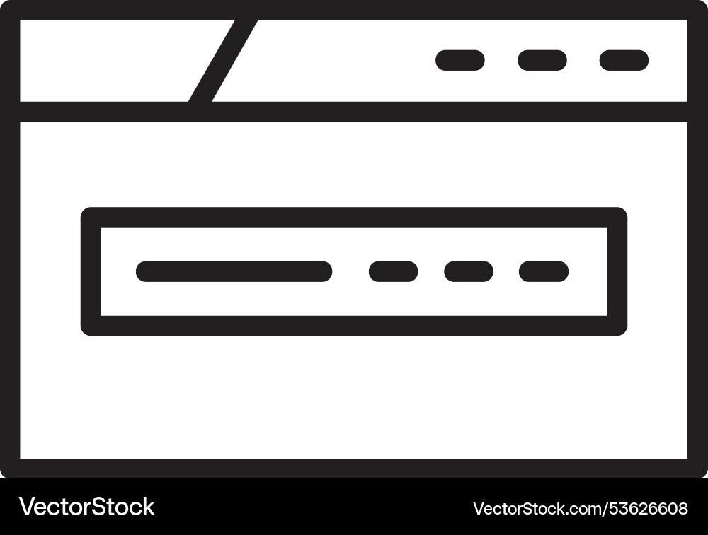 Web browser line gradient icon vector image