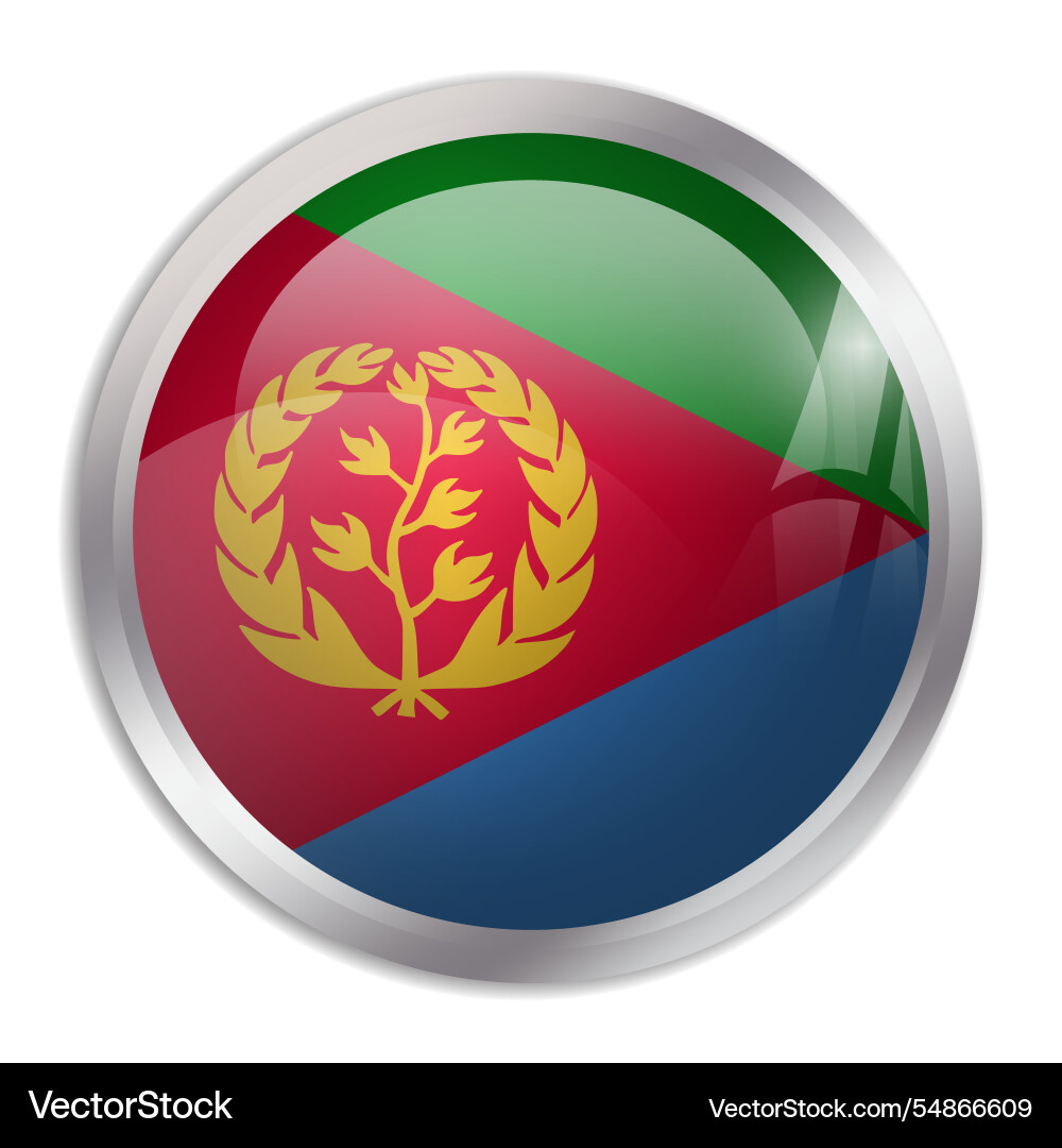 Circle flag of eritrea Circle flag of eritrea vector image