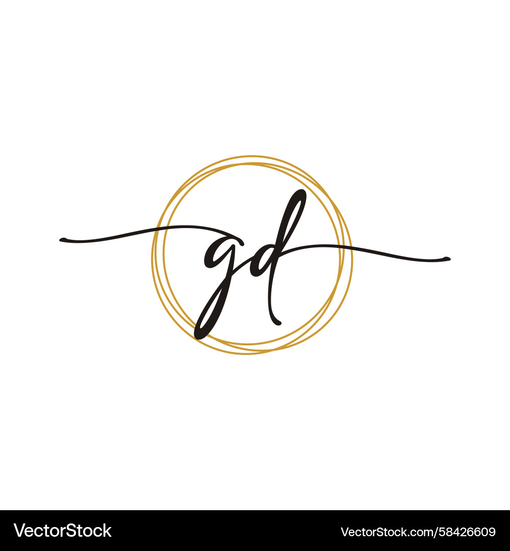 Elegant Initial Script Logo Template Vector Image