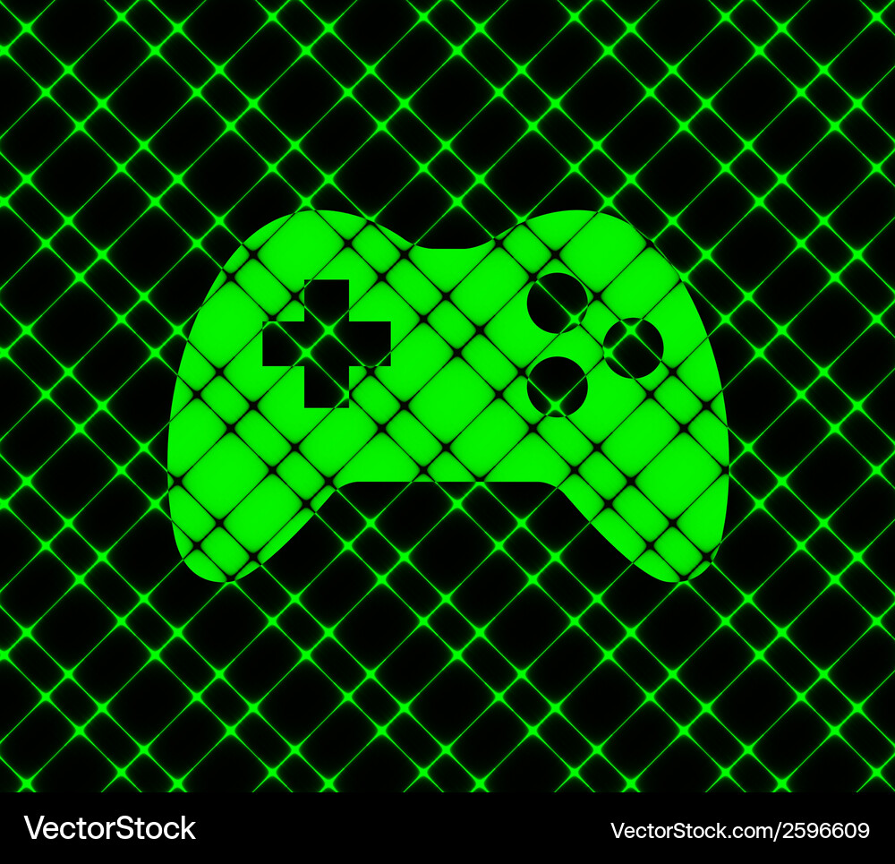 Gaming joystick flat modern web button and space Vector Image