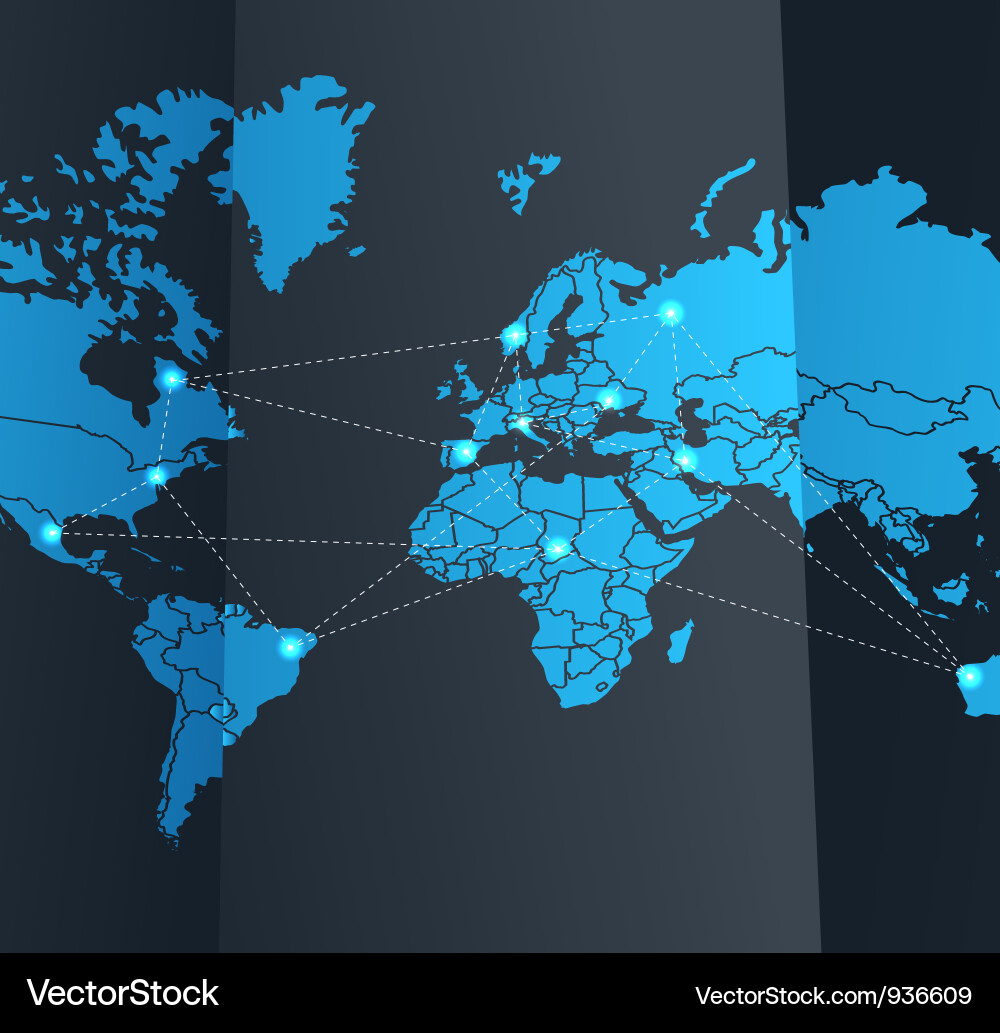 Global Connection Network Vector Image