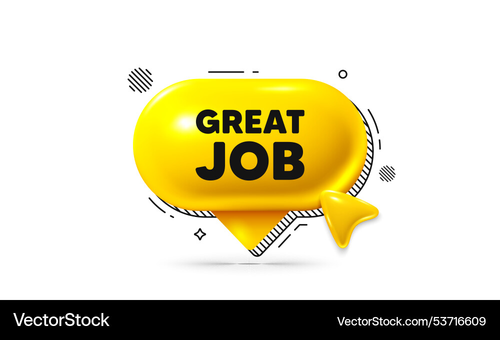 Great job symbol recruitment agency sign click Vector Image