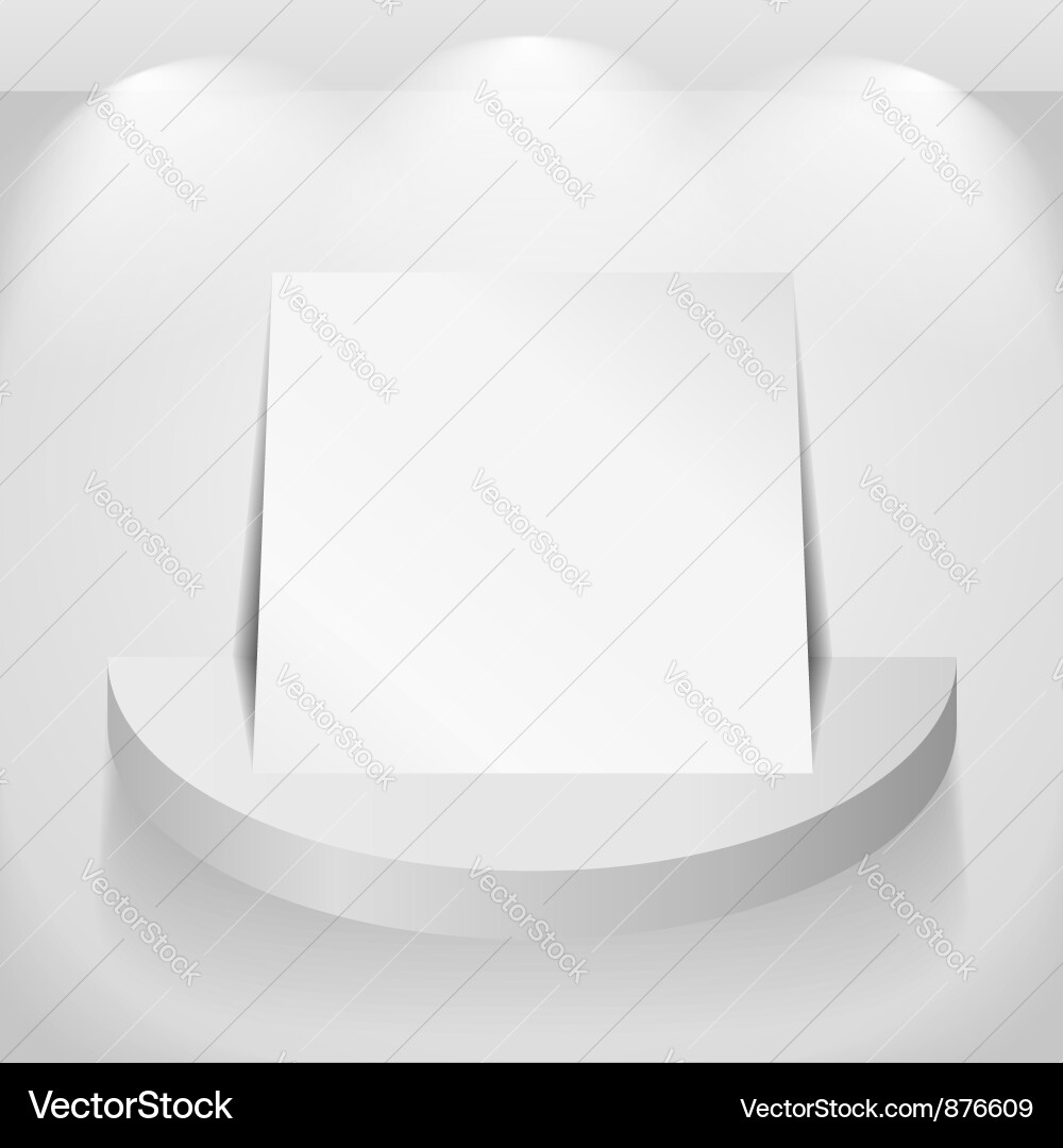 Paper on round shelf vector image