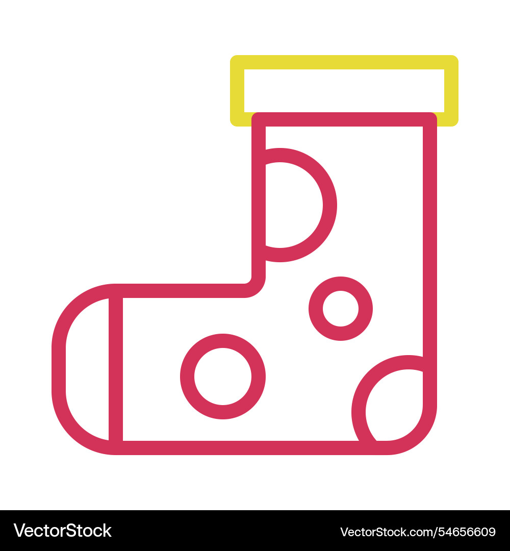 Sock icon with polka dot pattern concept Vector Image