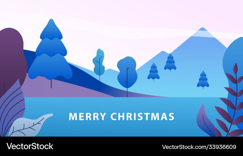 Winter Forest Landscape Royalty Free Vector Image