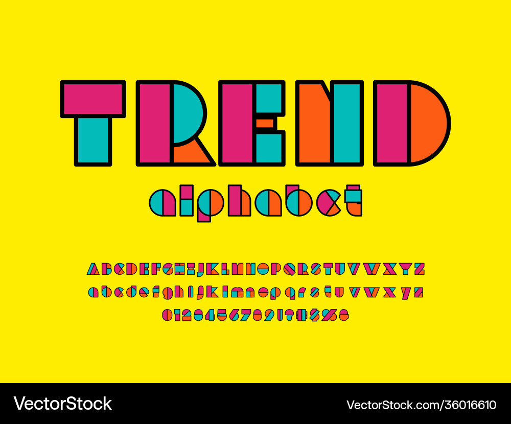 Abstract font vector image
