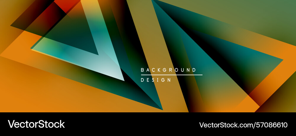 Abstract geometric design overlapping triangles Vector Image