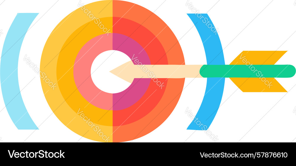 Abstract open target icon for expansive goals Vector Image