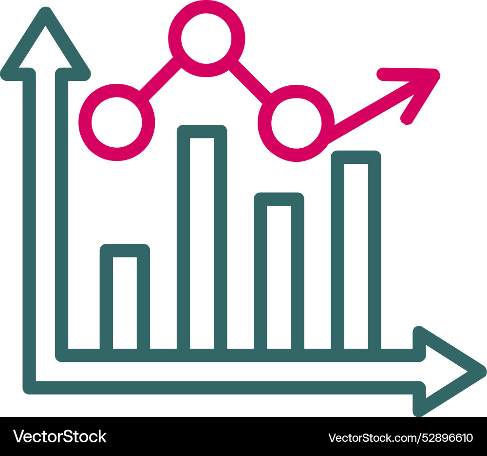 Bar graph icon design vector image
