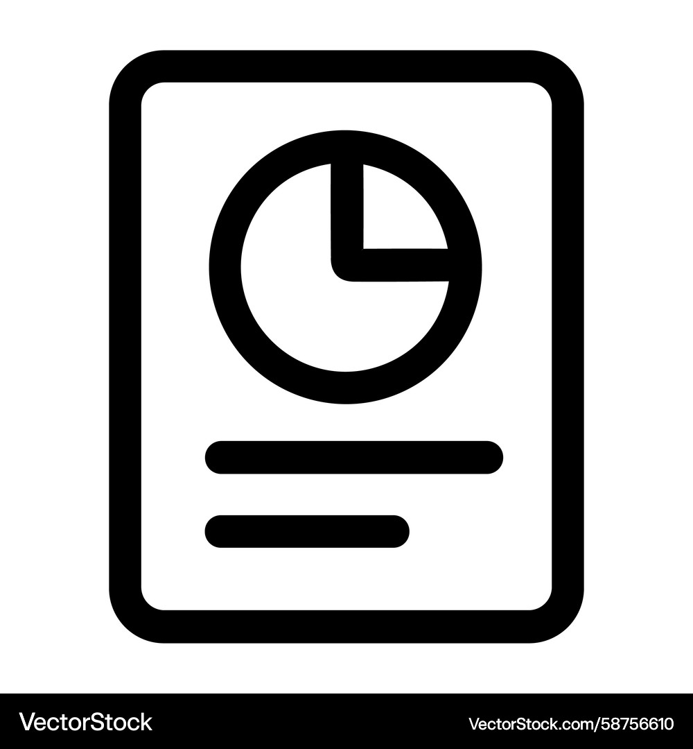 Data Chart on Document Vector Image