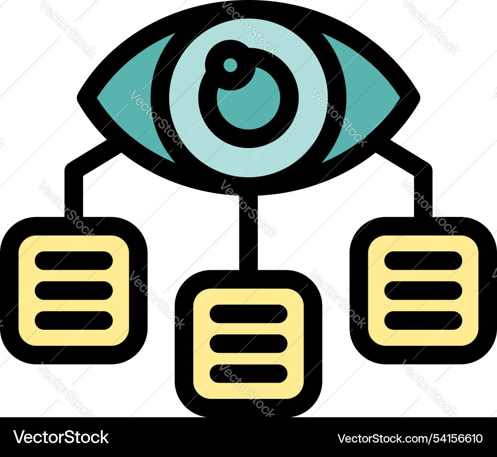 Eye monitoring system collecting big data from vector image