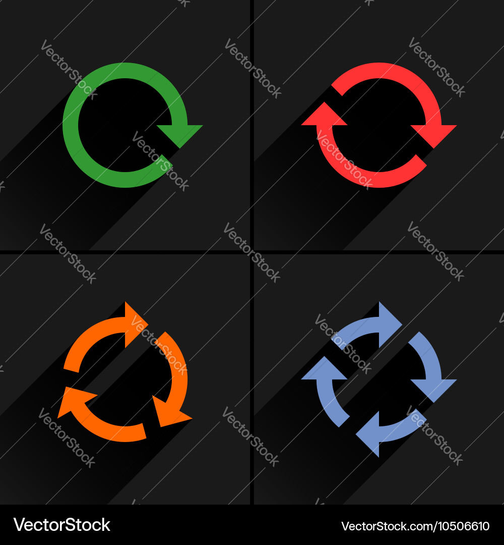 Farbe Pfeil Schleife aktualisieren Reload Rotation Symbol vektorbild