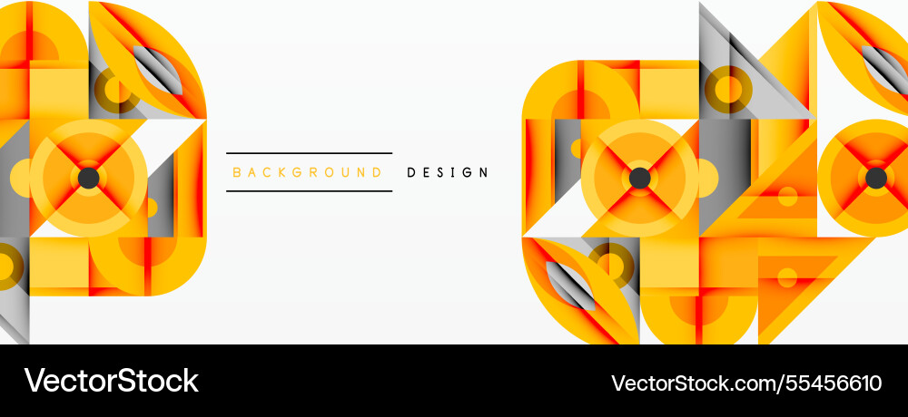Geometric abstract composition with intersecting Vector Image