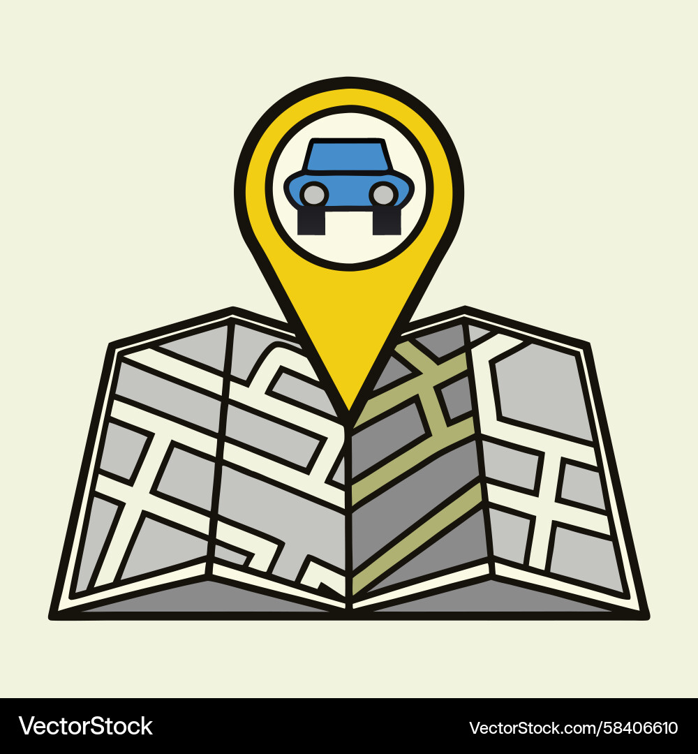 Navigation Map Pin Icon Vector Image