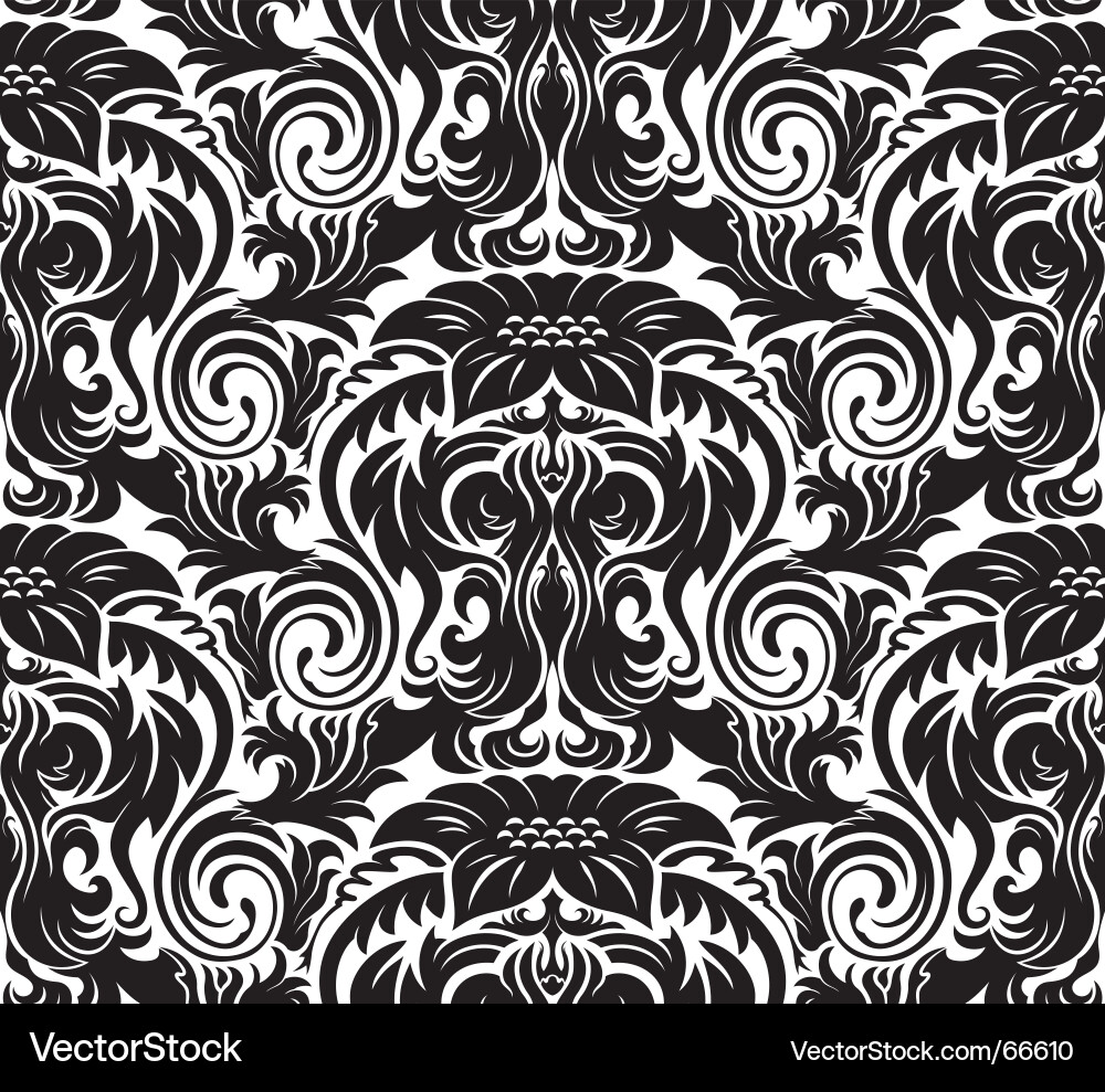 Ornate Baroque Wallpaper Vector Image