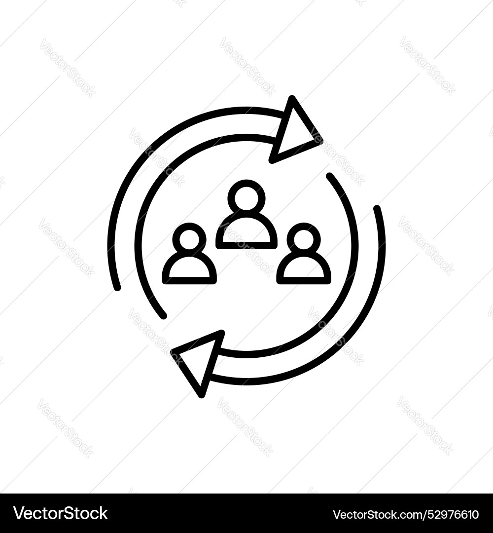 Personnel change icon Royalty Free Vector Image