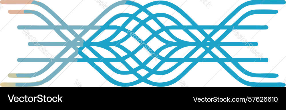 Serene parallel wavy lines abstract background vector image
