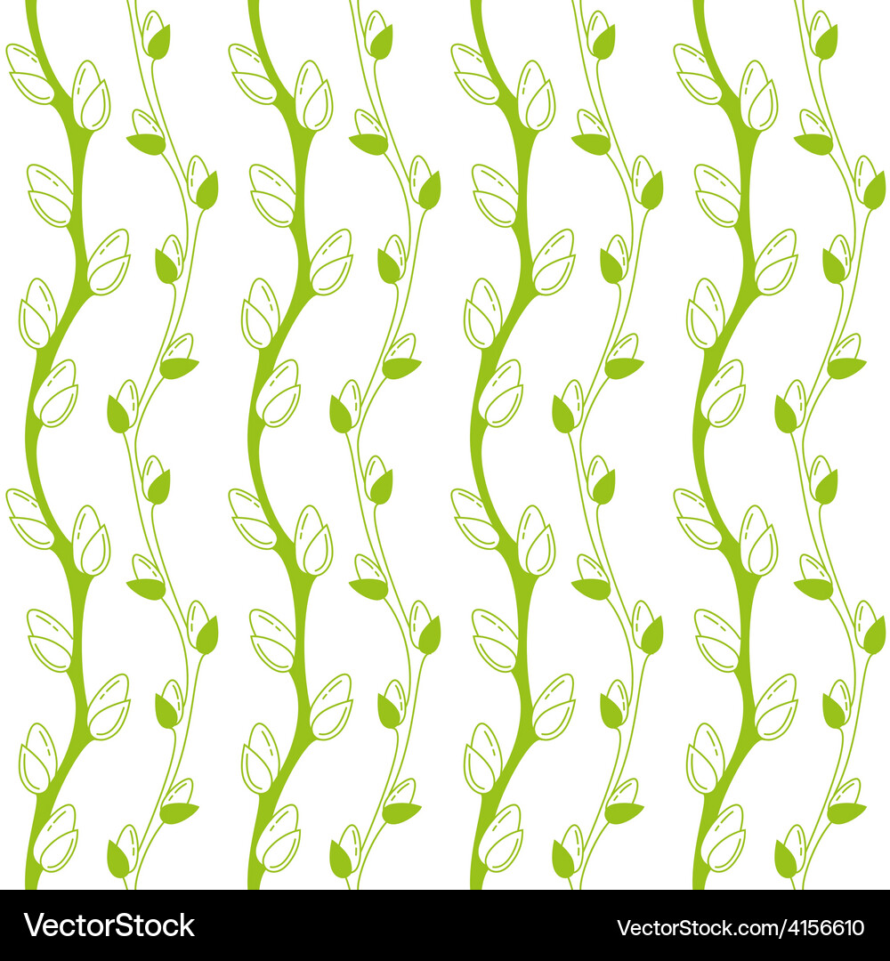 Spring willow pattern Vector Image