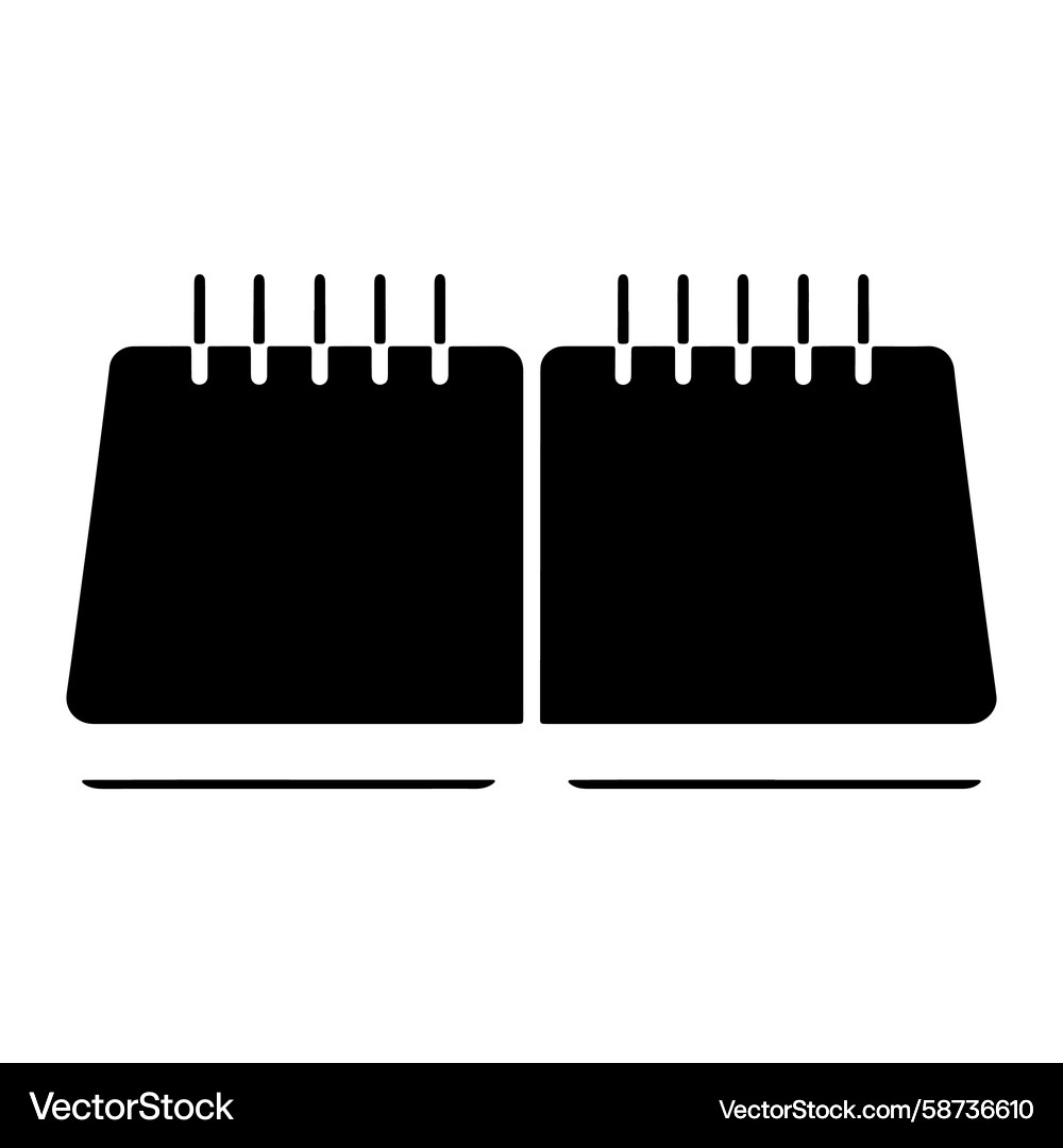 Two Black Calendar Pages Vector Image