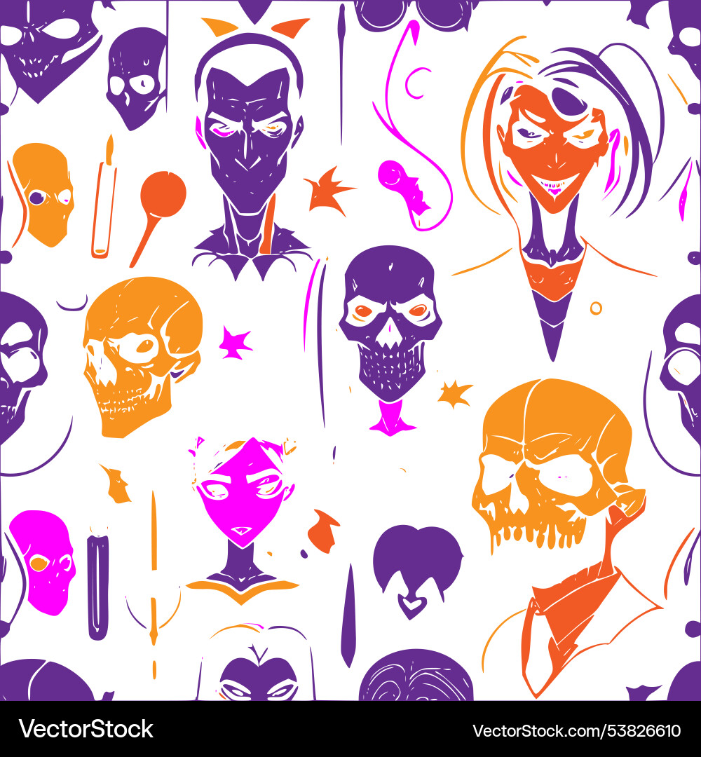 Vampire abstract pattern seamless Vector Image