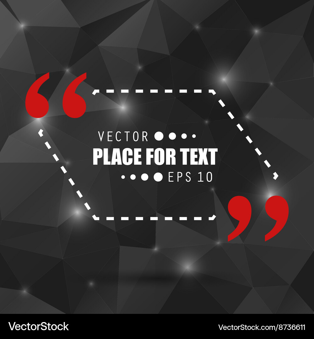 Abstract concept empty speech square quote Vector Image