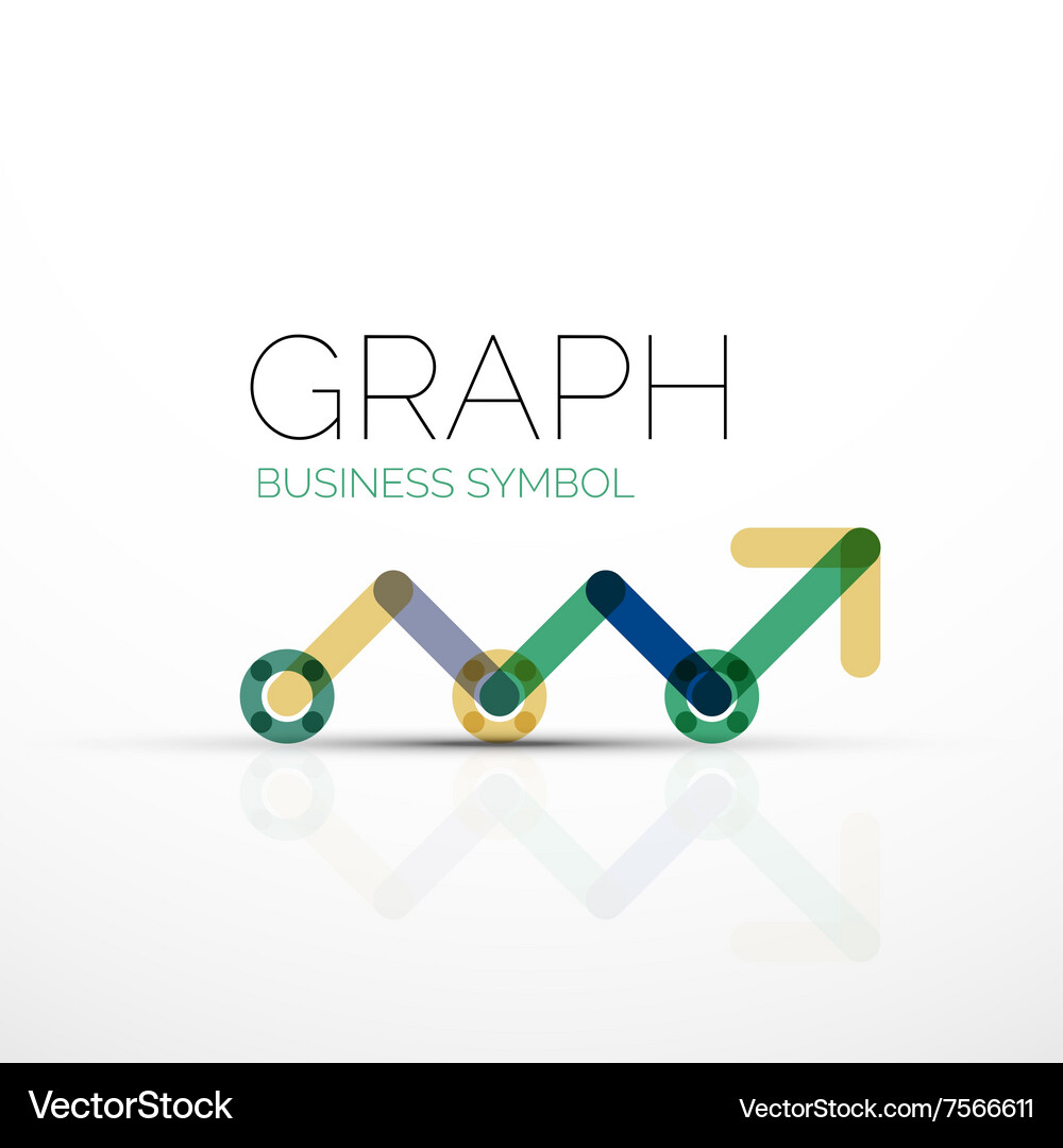 Abstract logo idea linear chart or graph Vector Image