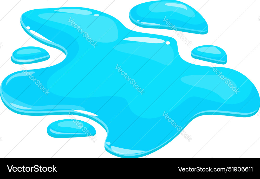 Blaues Wasser Pfütze auf dem Boden Blaues Wasser Pfütze auf dem Boden Vektorbild