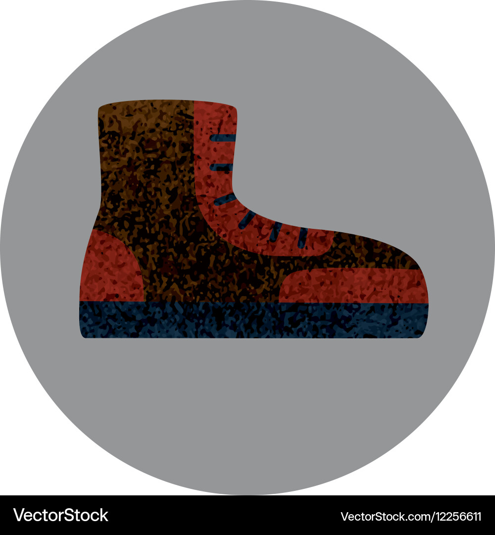Boot fat icon with textured elements Vector Image