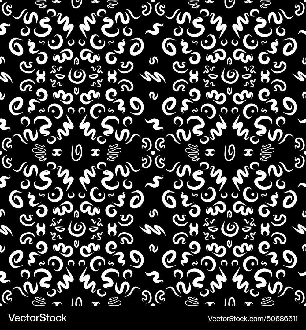 Calligraphy style lines seamless pattern Calligraphy style lines seamless pattern vector image