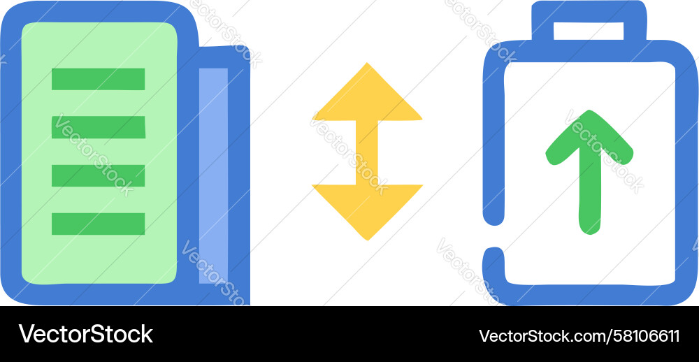 Charging & Upload Status Icon Vector Image