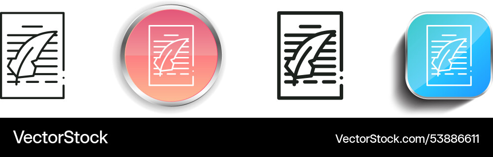 Datei-Symbol dünn linear regelmäßig und Schaltfläche Stil Datei-Symbol dünn linear regelmäßig und Schaltfläche Stil vektorbild