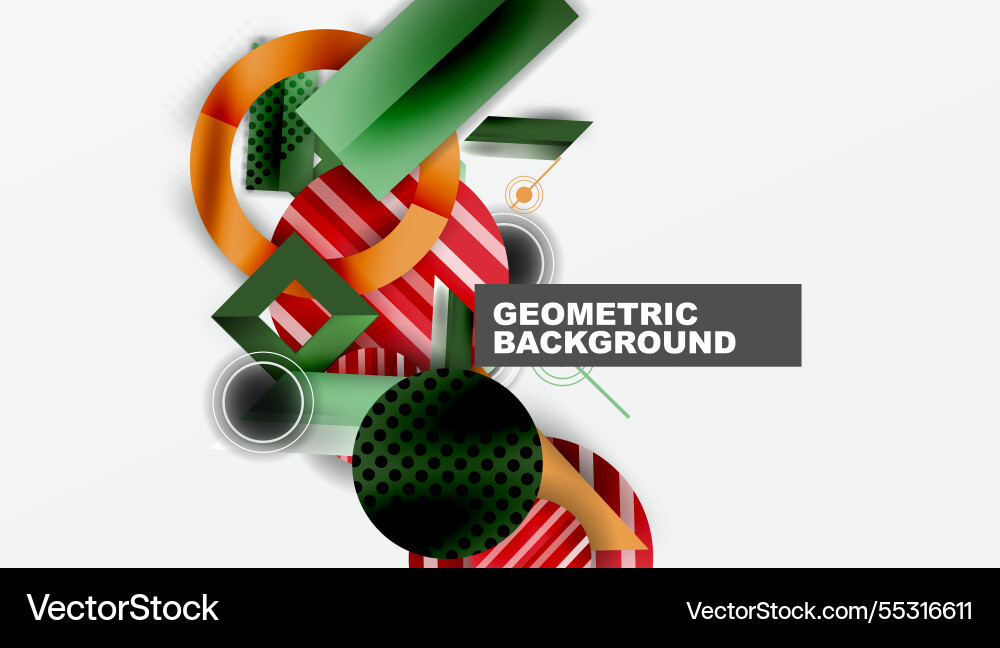 Dynamic complex geometric abstract background Vector Image