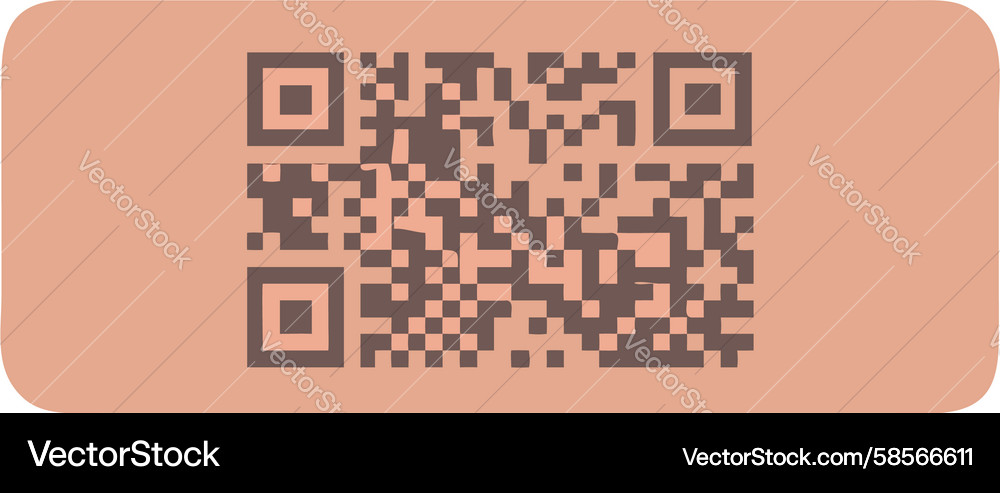 QR Code on Badge Vector Image