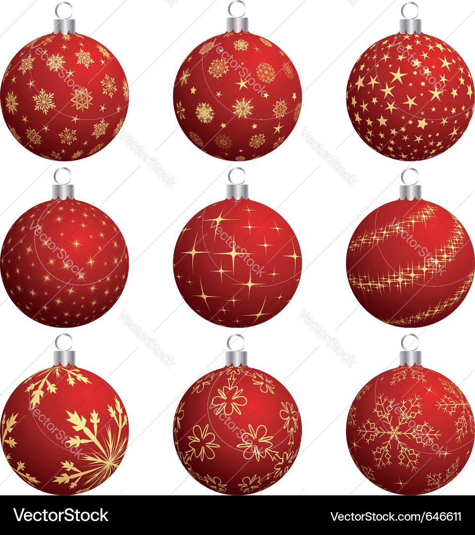 Set of year balls for design use Vector Image