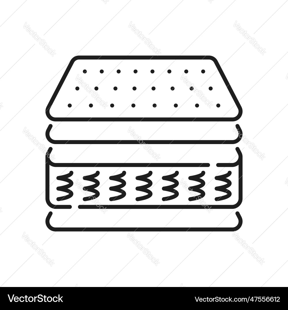 Bed orthopedic mattress with metal spine springs Vector Image