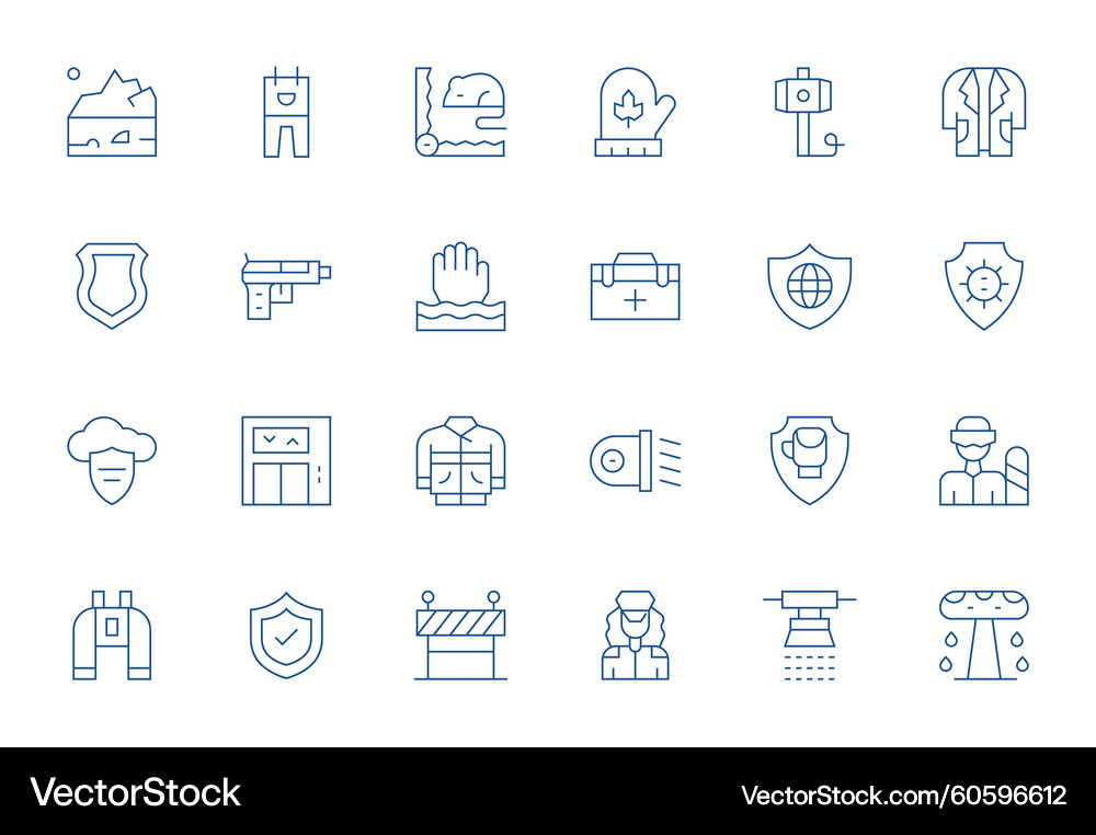 Comprehensive Safety Icon Bundle Royalty Free Vector Image