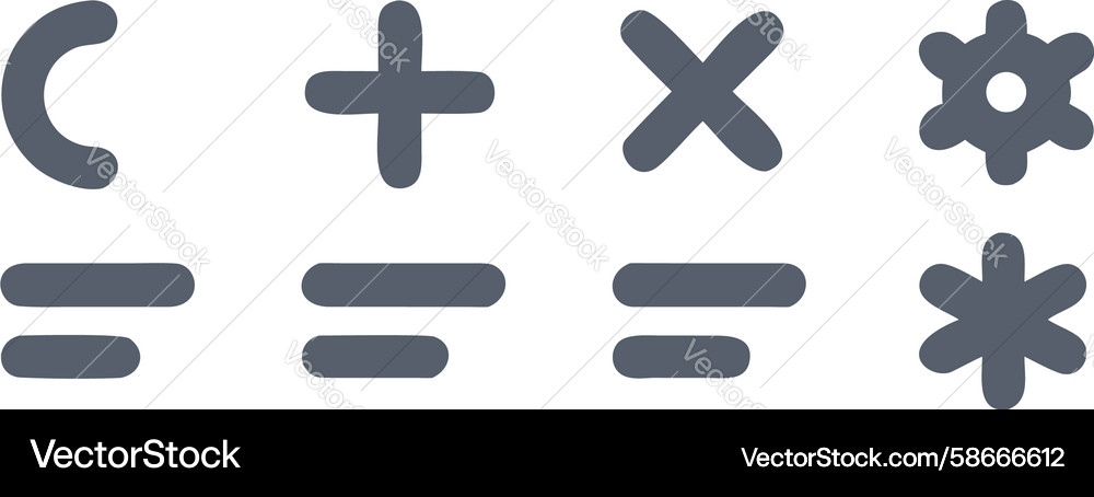 Mathematical Operators - Abstract Symbols Vector Image