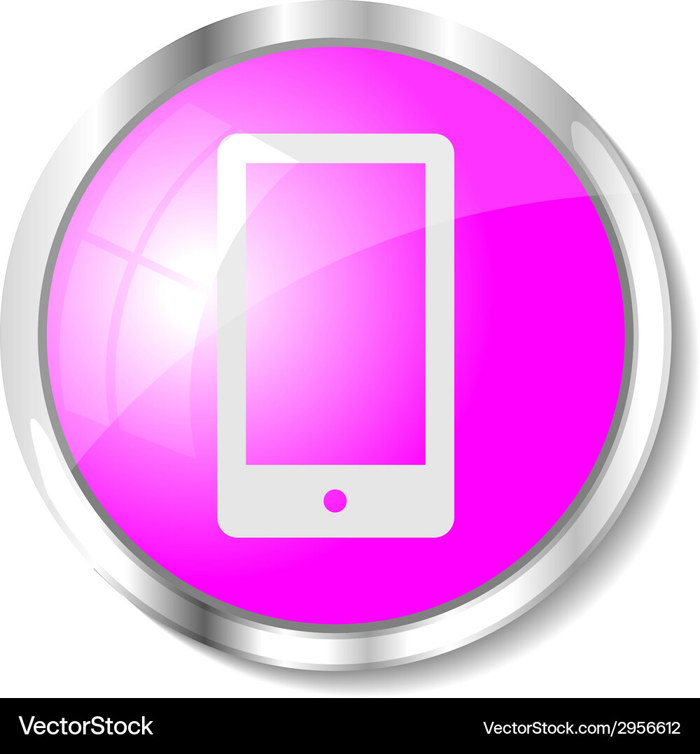 Pink web button Vector Image