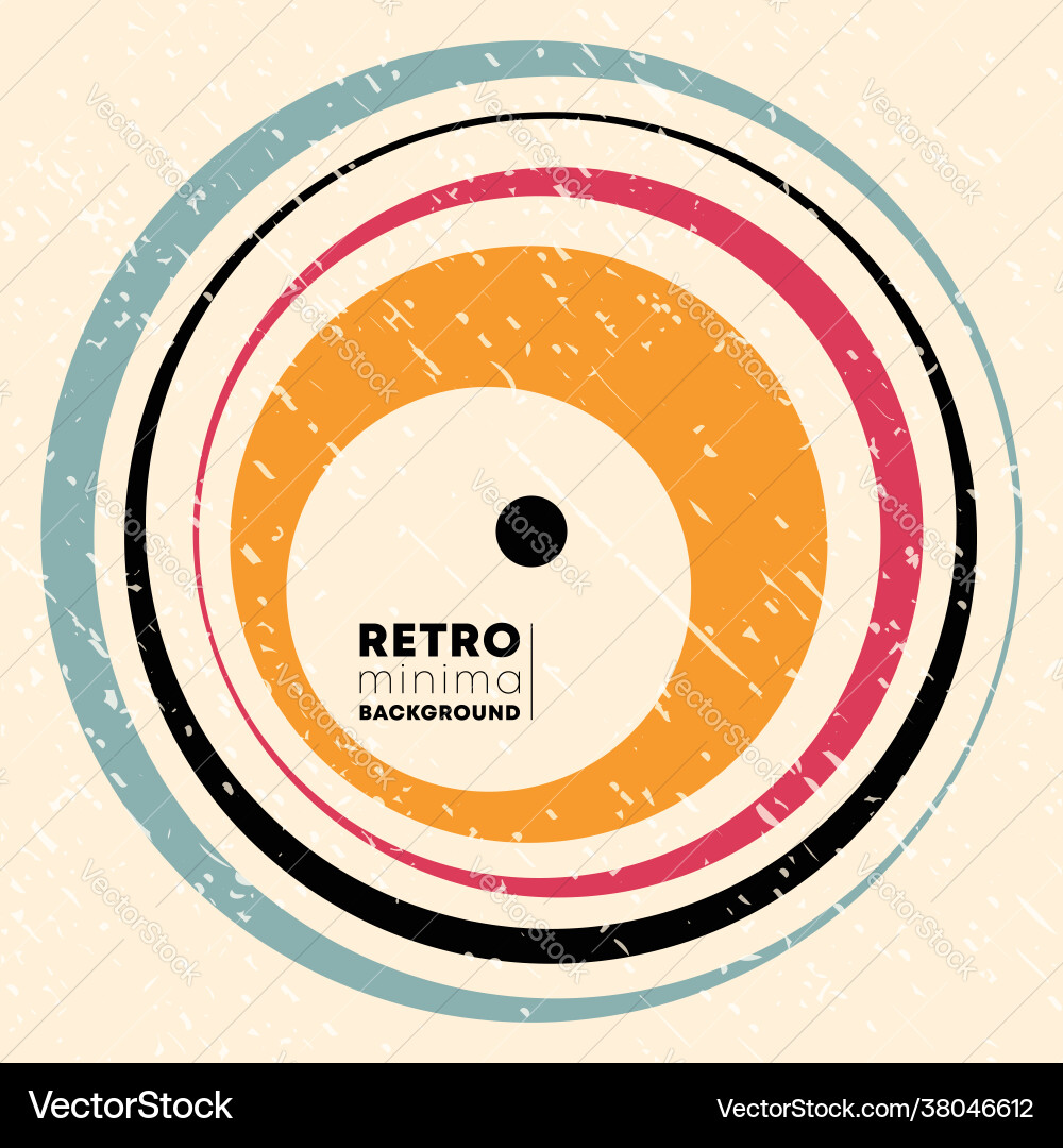 Retro background design with circular lines Retro background design with circular lines vector image