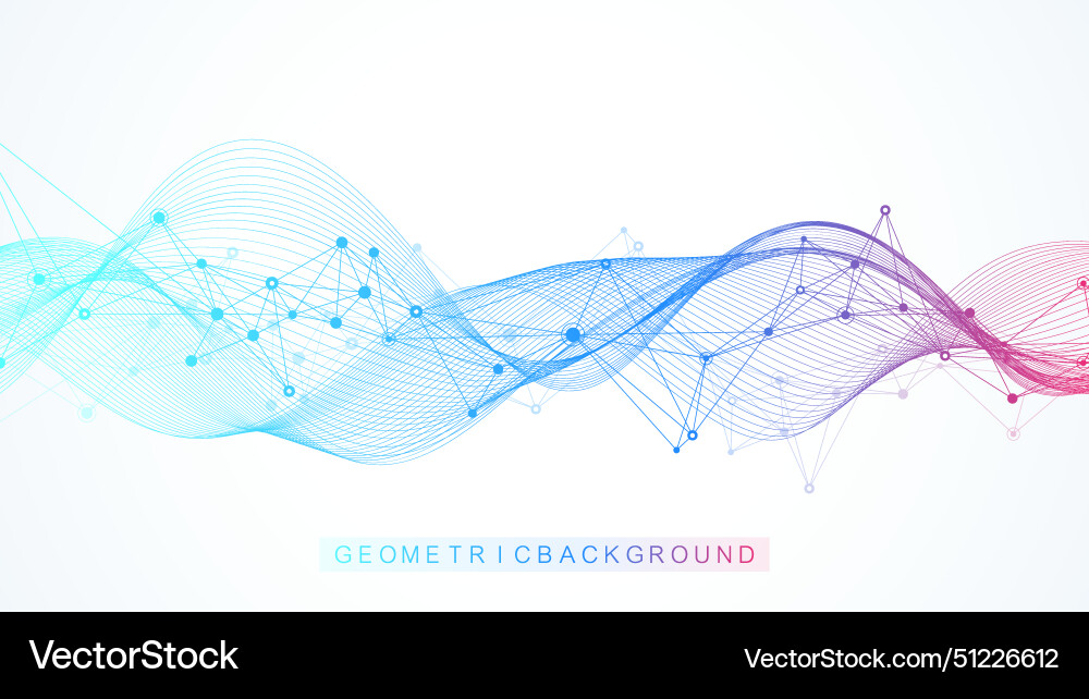 Tech Network Connection Dots vector image