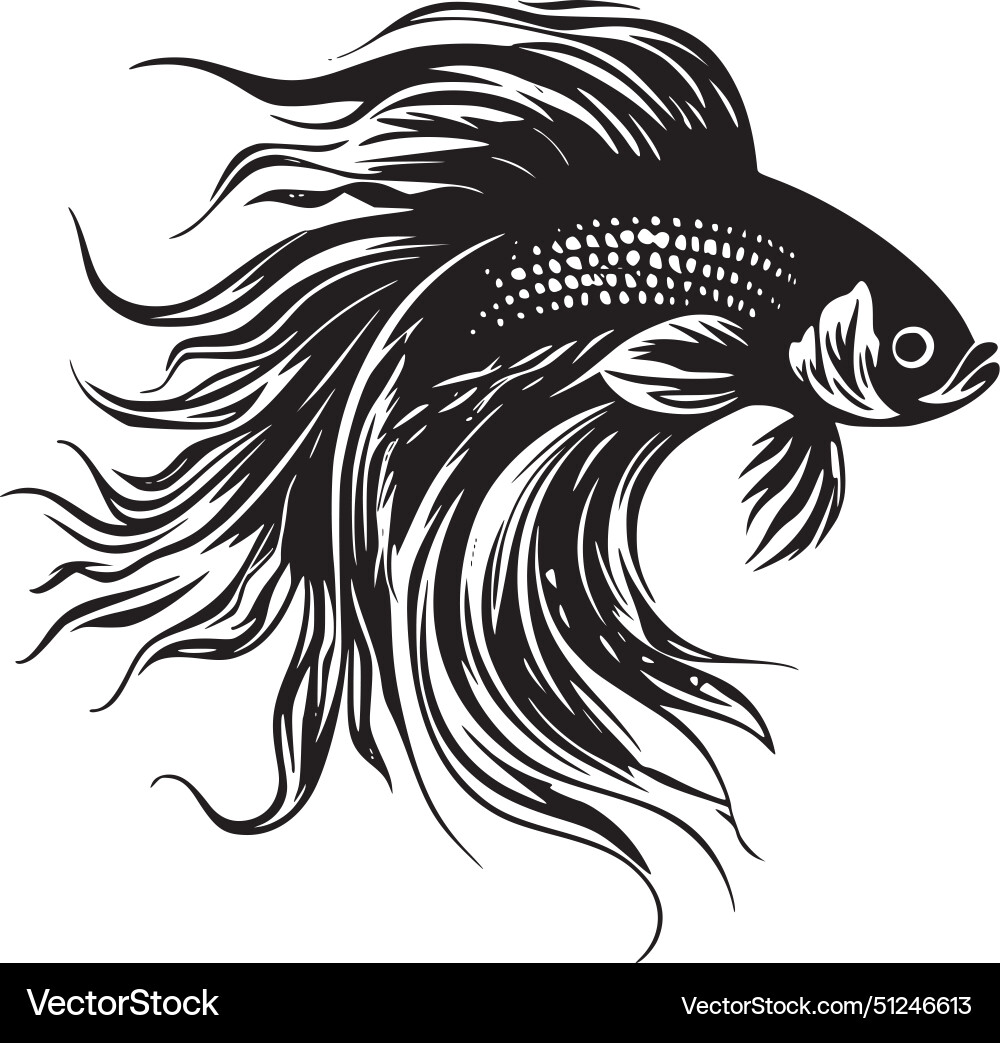 Betta Fisch - minimalistische und einfache Silhouette Betta Fisch - minimalistische und einfache Silhouette vektorbild
