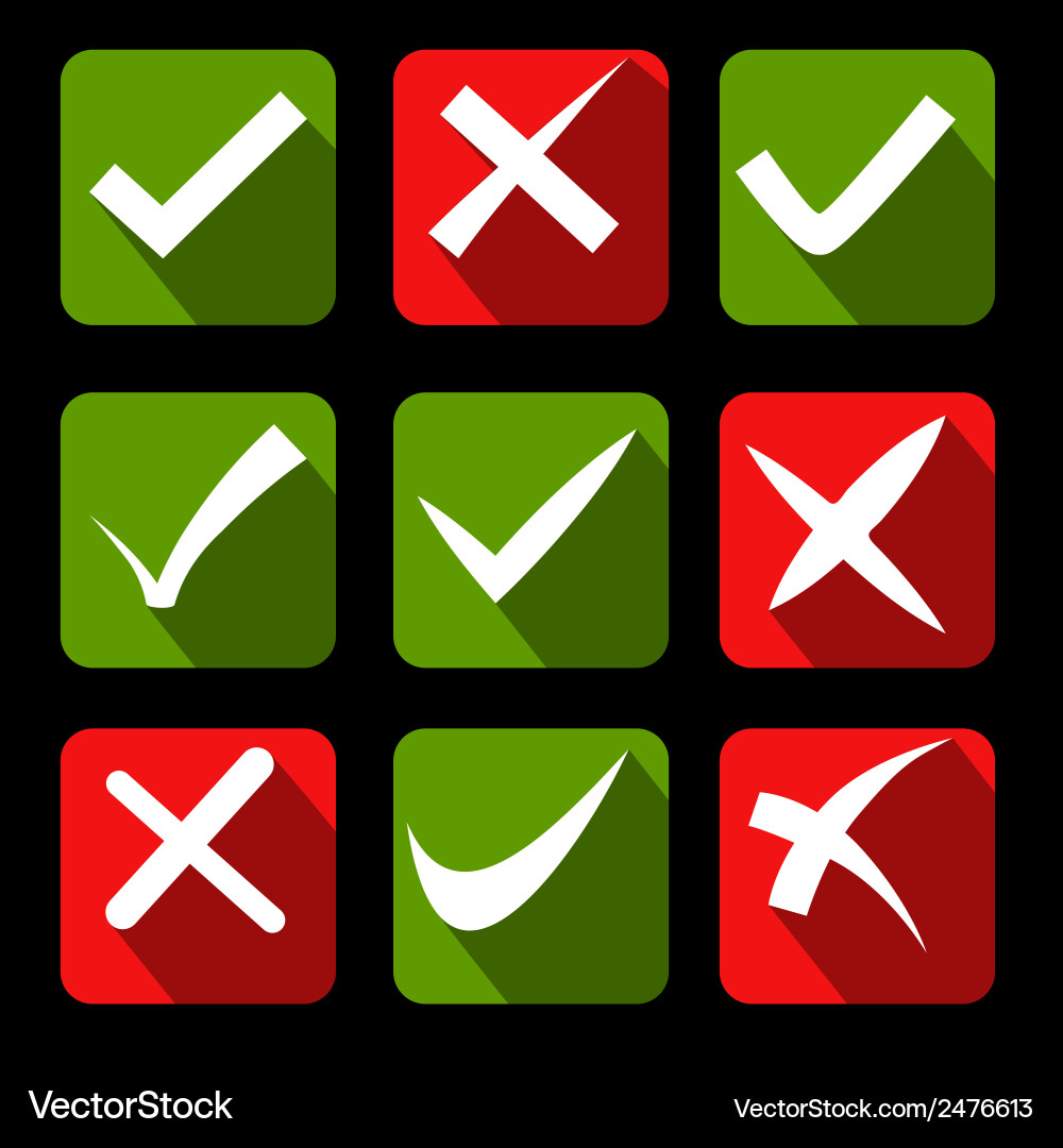 Check Marks and Completed Tasks Vector Image