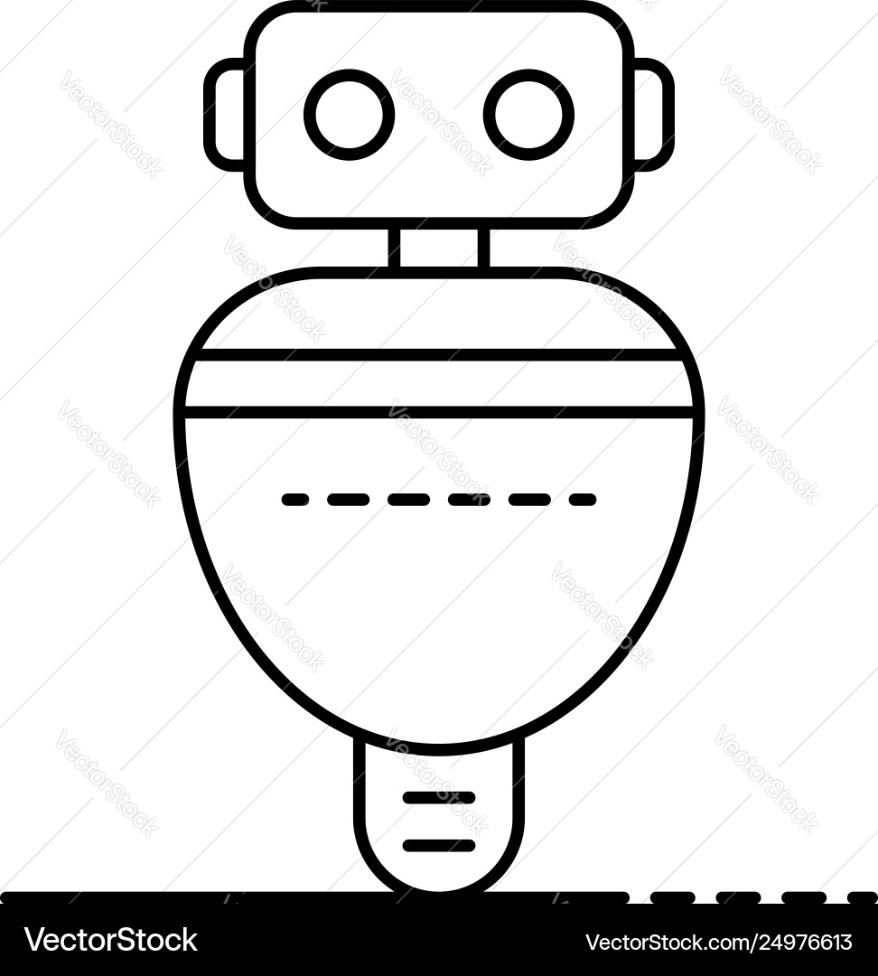 Digital robot icon outline style Digital robot icon outline style vector image