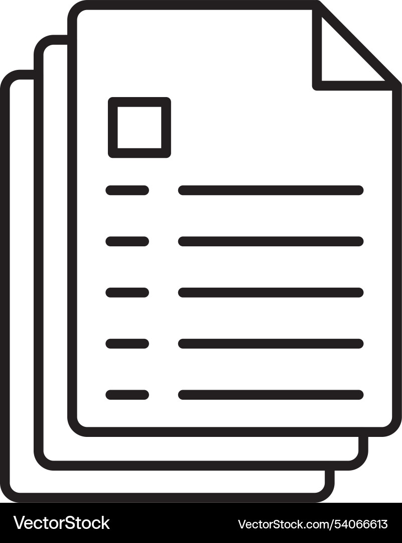 Files line icon design Vector Image
