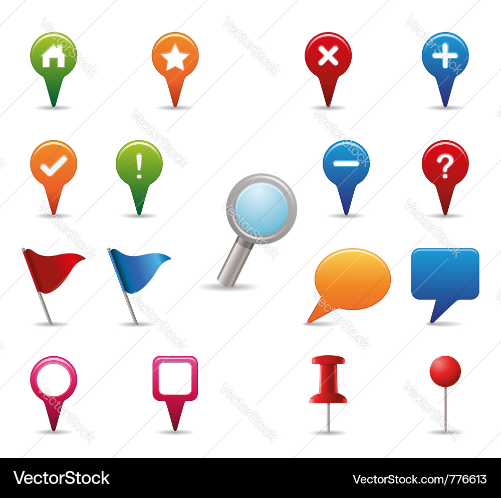 GPS Icon Collection vector image