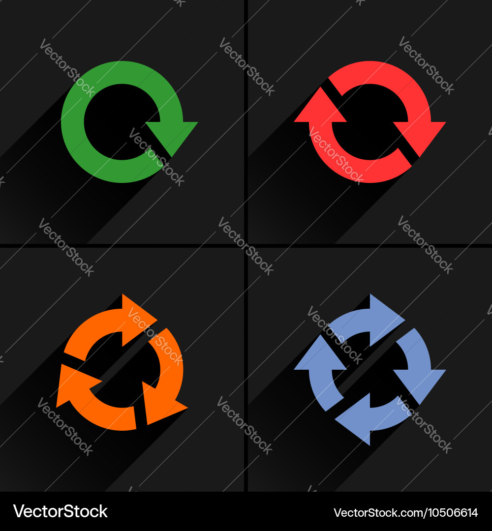 Color arrow loop refresh reload rotation icon vector image