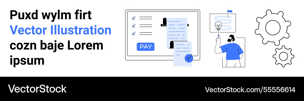Digital payment process with checklist user Digital payment process with checklist user vector image
